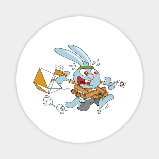 Orienteering bunny Magnet